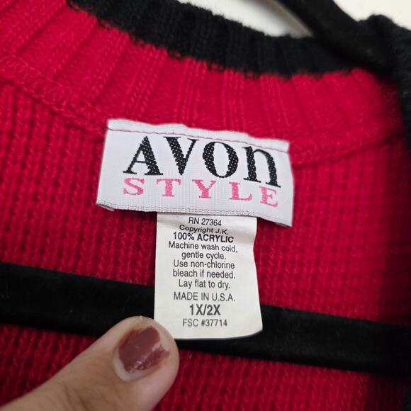 Vintage Ugly Christmas Sweater Vest Womens 1X/2X Santa Presents Oversized Artsy - Picture 6 of 8